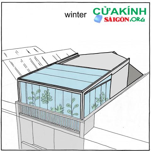 Mái tum kính cường lực ở sân thượng có TUM hợp lí nhất Mái tum kính cường lực ở sân thượng có TUM hợp lí nhất